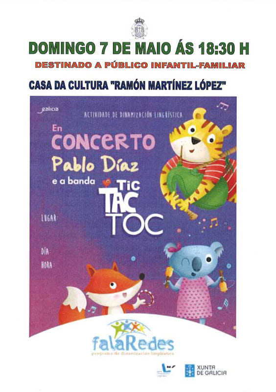 Concerto: Pablo Díaz e a banda Tic Tac Toc