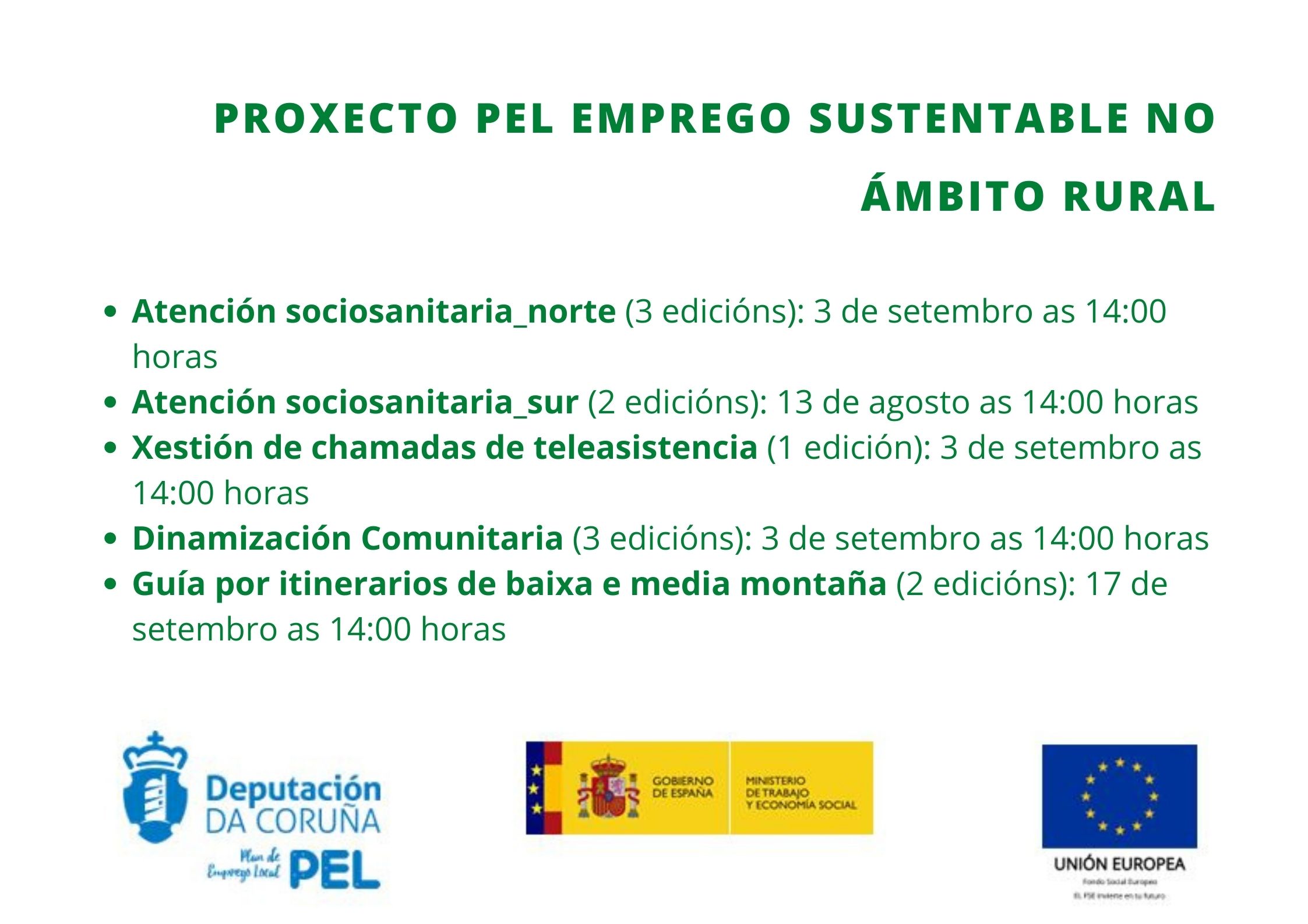 PEL Emprego Sustentable - Deputación da Coruña