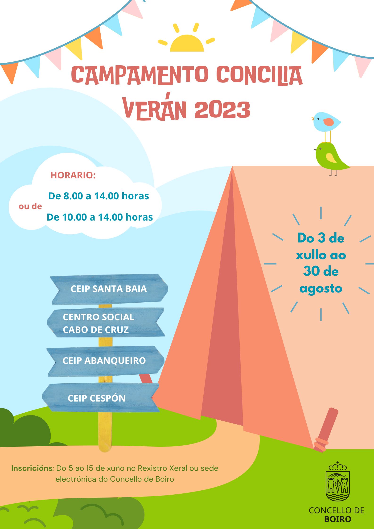 Campamento concilia verán 2023 | Concello de Boiro 